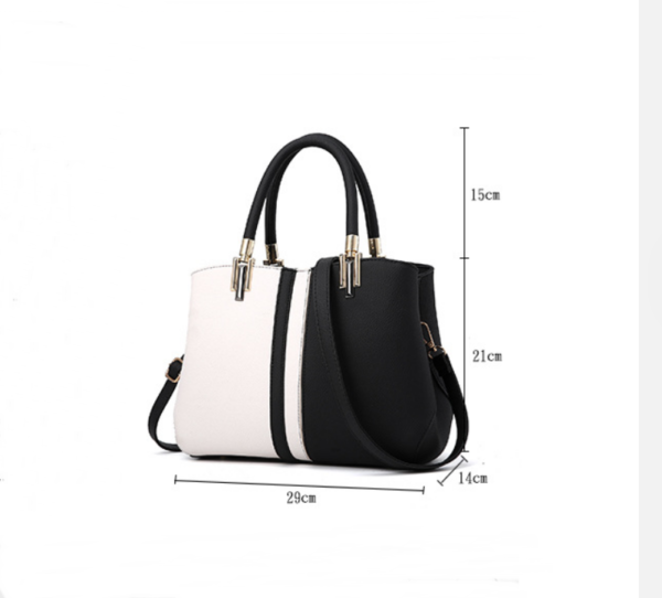 ZTSB-0164,factory pu fashion women color contrast large capacity  single shoulder crossbody handbag - Image 6