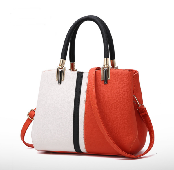 ZTSB-0164,factory pu fashion women color contrast large capacity  single shoulder crossbody handbag