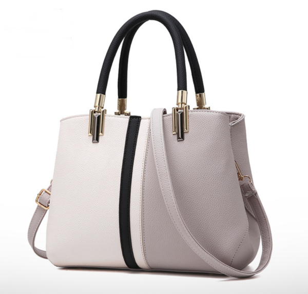 ZTSB-0164,factory pu fashion women color contrast large capacity  single shoulder crossbody handbag - Image 3
