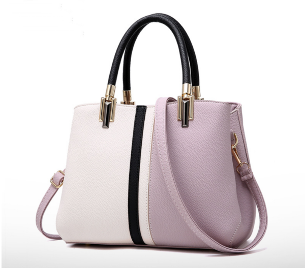 ZTSB-0164,factory pu fashion women color contrast large capacity  single shoulder crossbody handbag - Image 2