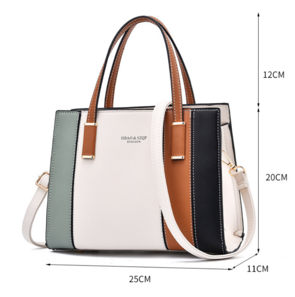 ZTSB-0173,factory pu fashion color contrast women single shoulder crossbody handbag - Image 5