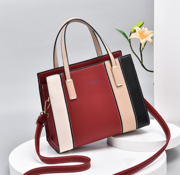 ZTSB-0173,factory pu fashion color contrast women single shoulder crossbody handbag - Image 10