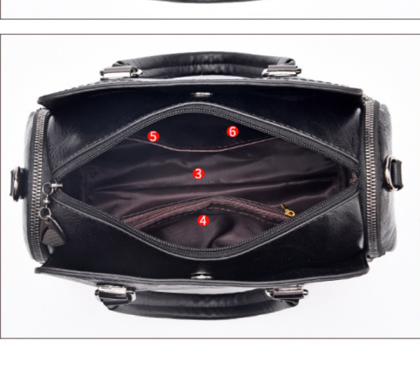 ZTSB-0186,pu female large capacity fashion soft leather mother single shoulder crossbody bag - Image 5