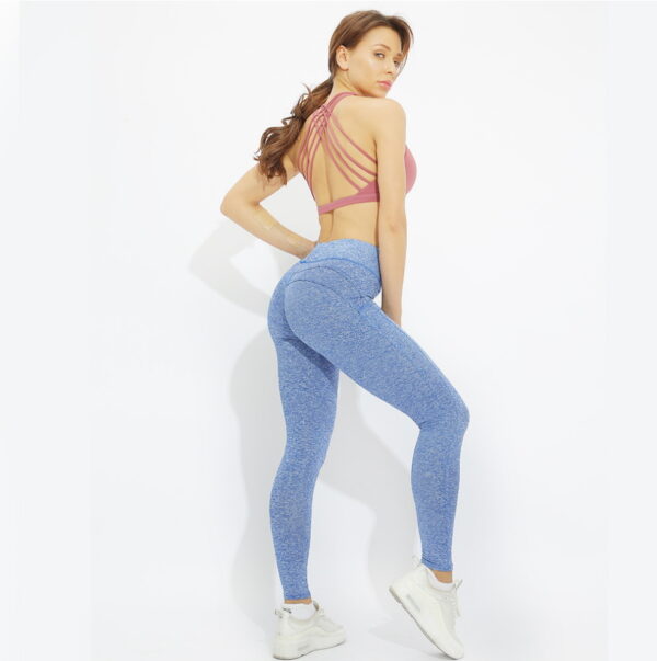 YBPD-0025,Yoga pants yiwu foreign trade quick dry mesh stitching running fitness women yoga leggings - Image 4