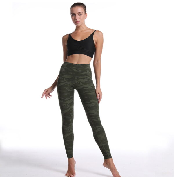 YBPD-0028,pocket yoga pants European camouflage printed hip lift high waist sports yoga leggings