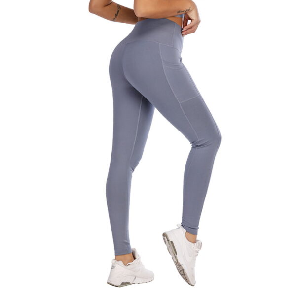 YBPD-0032，the same type of Amazon breathable buttock pocket sports hair grinding nude yoga slimming women leggings - Image 5