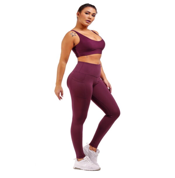 YBPD-0032，the same type of Amazon breathable buttock pocket sports hair grinding nude yoga slimming women leggings