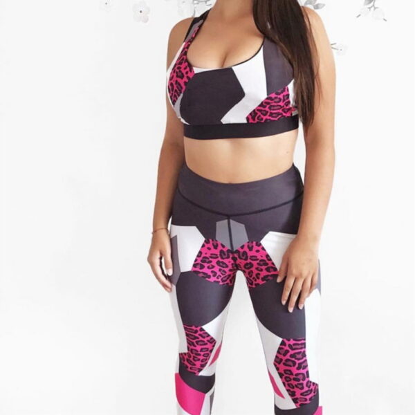 YBPD-0049,factory spot goods American four needle six line digital print leggings stretch women leggings - Image 3