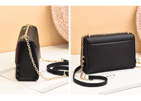 ZTSB-0068,genuine leather bag pu lady single shoulder crossbody fashion chain small square bag - Image 3