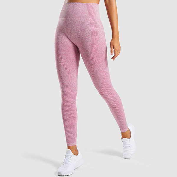 YMXD-0010,spot goods Seamless yoga pants Europe  high elastic hemp point moisture absorption sweat quick dry   fitness pants - Image 8