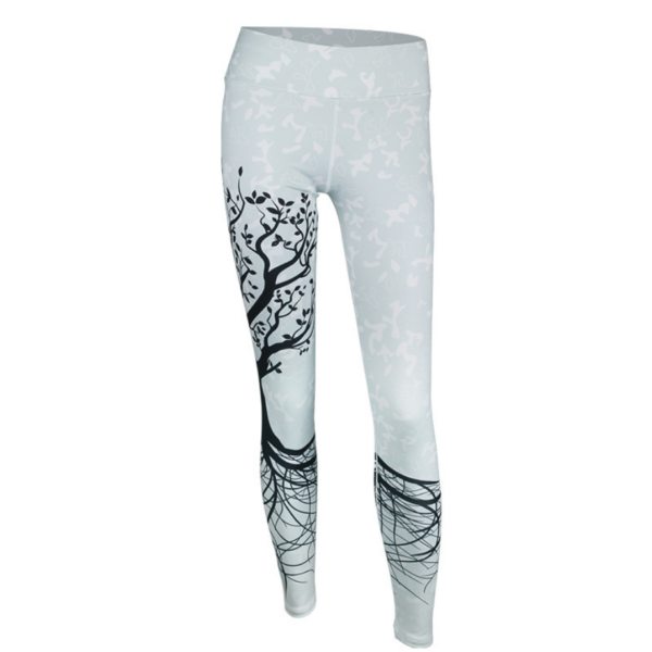 YSZD-0010,Aliexpress leaves print slim buttock  pants breathable and sweat absorbing high waist fitness leggings yoga pants - Image 4