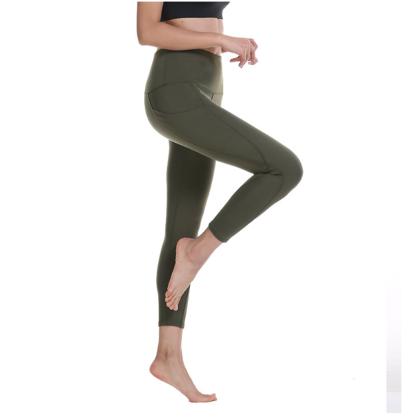 YQHD-0010,wholesale factory solid color High Waist Pocket Yoga Women  outdoor running fitness skinny stretch sweat pants - Image 9