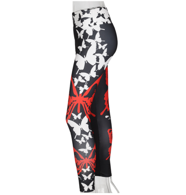 YSZD-0011,Amazon AliExpress popular bow digital print leggings hip lift stretch high waist women yoga  pants - Image 3