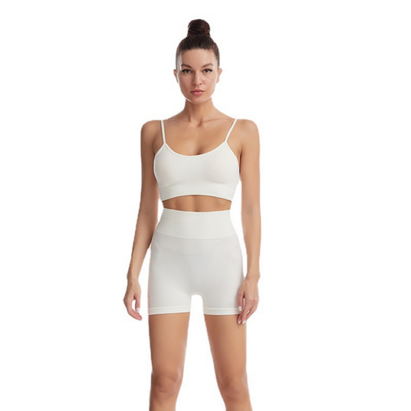 YWND-0012,  manufacturers European American yoga shorts summer sports women slim buttock lift abdominal fitness suit - Image 2