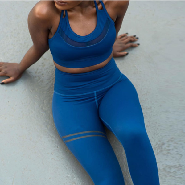 YSZD-0013, American double ring printed leggings  stretch buttock high waist sports pants moisture absorption sweat women  yoga pants - Image 2