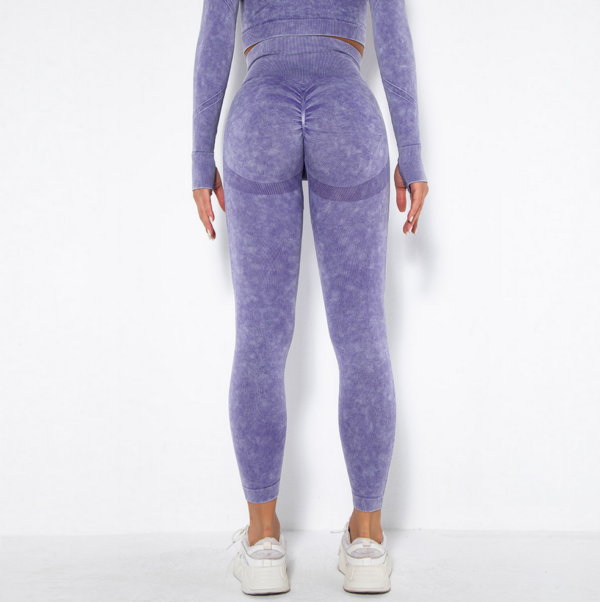 YYBD-0014,factory spot goods Seamless buttocks sweat yoga pants exercise fitness pants leggings - Image 5