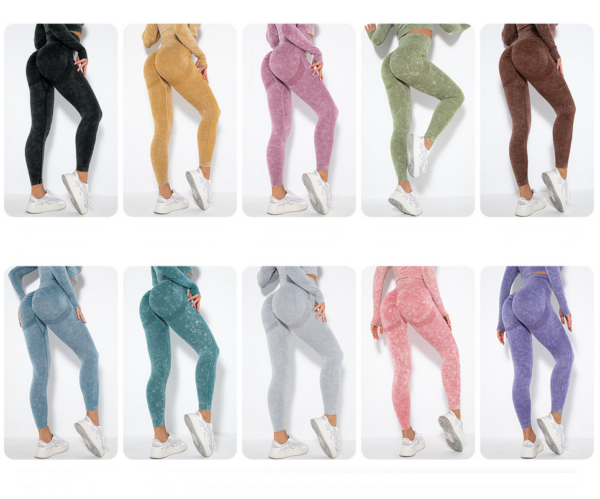 YYBD-0014,factory spot goods Seamless buttocks sweat yoga pants exercise fitness pants leggings - Image 2