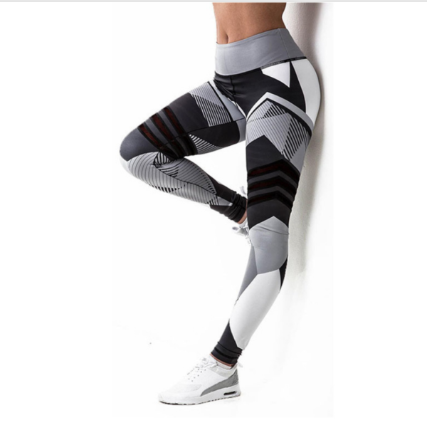 YQHD-0014,China printed European  American fitness pants high elastic tight sports pants yoga pants breathable pants