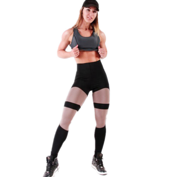 YSZD-0014, European  mesh stitching fitness leggings sports sexy leisure ninth pants slim show training yoga leggings - Image 8