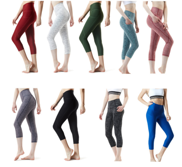 YQHD-0015,wholesale factory casual skinny Stretch tracksuit summer cropped trousers leggings bodybuilding body pants - Image 6