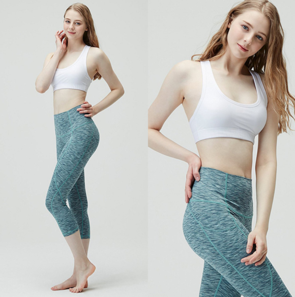 YQHD-0015,wholesale factory casual skinny Stretch tracksuit summer cropped trousers leggings bodybuilding body pants - Image 3