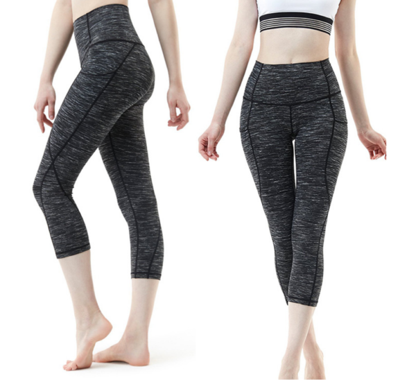 YQHD-0015,wholesale factory casual skinny Stretch tracksuit summer cropped trousers leggings bodybuilding body pants - Image 2