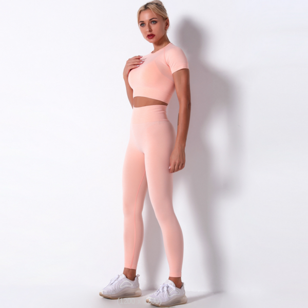 YYBD-0016,wholesale factory spot Seamless yoga exercise women Yoga pants fitness pants suit - Image 8
