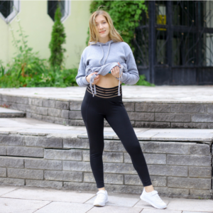 YSZD-0017,  factory Mesh stitching pleated yoga pants Sport tight stripe  leggings high waist  butt lift fitness women pants
