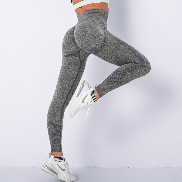 YYBD-0018,wholesale spot goods  Seamless hip tight height smiling face yoga pants running fitness pants women leggings - Image 4