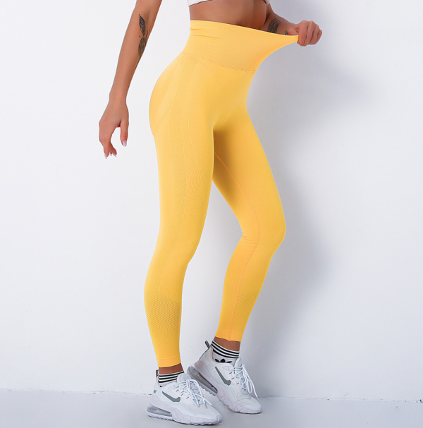 YYBD-0018,wholesale spot goods  Seamless hip tight height smiling face yoga pants running fitness pants women leggings - Image 3