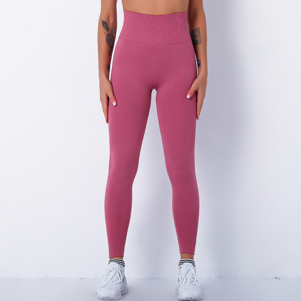 YYBD-0018,wholesale spot goods  Seamless hip tight height smiling face yoga pants running fitness pants women leggings - Image 2