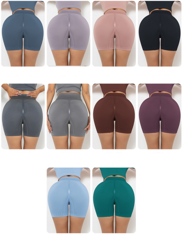 YYBD-0002,factory hot sale Seamless stretch fitness butt lift yoga pants High waist women  yoga tight shorts - Image 6