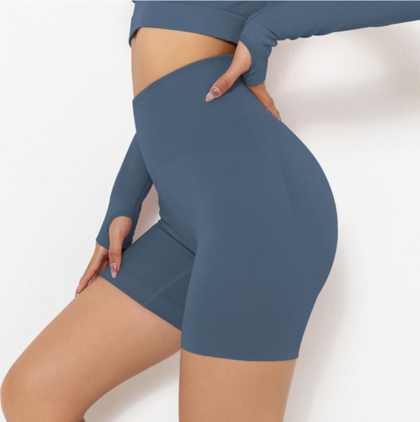 YYBD-0002,factory hot sale Seamless stretch fitness butt lift yoga pants High waist women  yoga tight shorts - Image 4