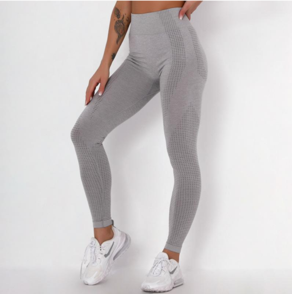 YYBD-0020, factory seamless jacquard outdoor exercise fitness pants yoga clothes high waist butt tight yoga women pants - Image 3