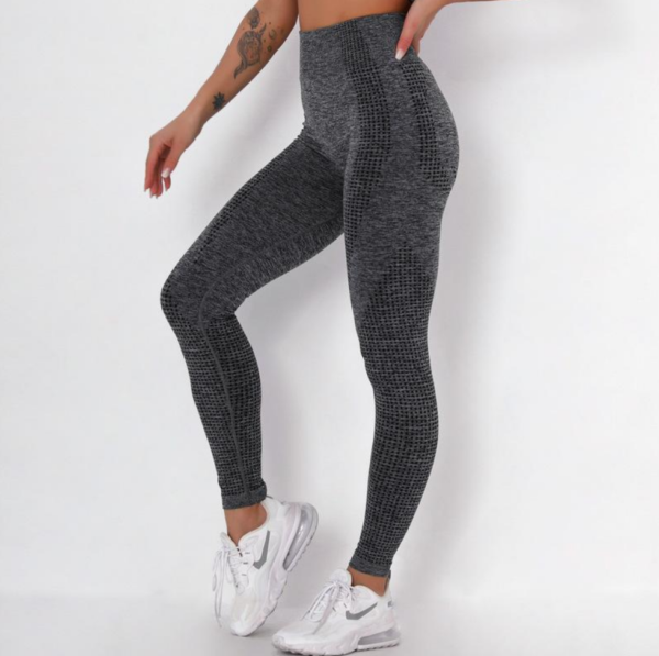 YYBD-0020, factory seamless jacquard outdoor exercise fitness pants yoga clothes high waist butt tight yoga women pants - Image 2