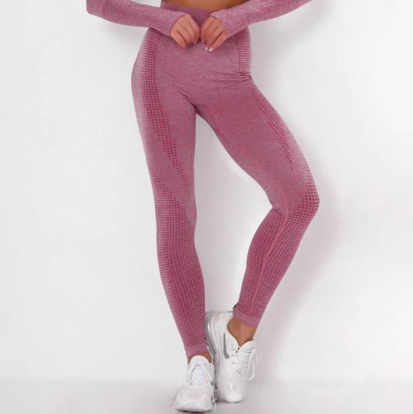 YYBD-0020, factory seamless jacquard outdoor exercise fitness pants yoga clothes high waist butt tight yoga women pants - Image 8