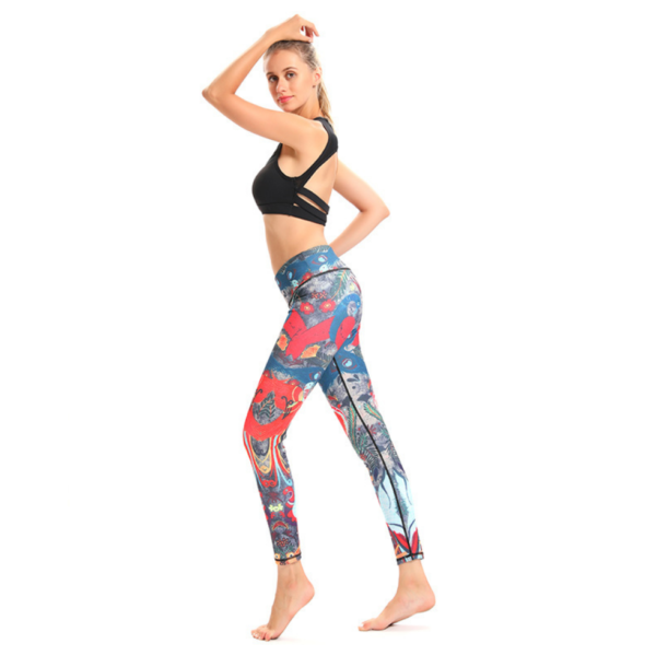YSZD-0021,manufacturers  wholesale printed leggings women high waist tight breathable stretch buttock slim yoga pants - Image 7