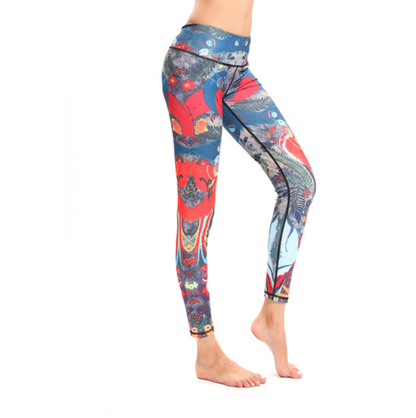 YSZD-0021,manufacturers  wholesale printed leggings women high waist tight breathable stretch buttock slim yoga pants - Image 3