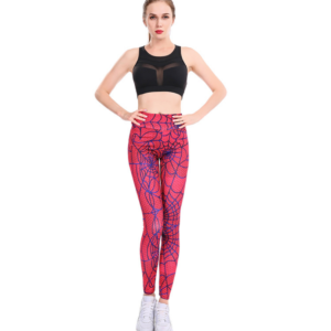 YSZD-0022,spider web digital printing leggings women fitness high waist large size tight butt yoga pants