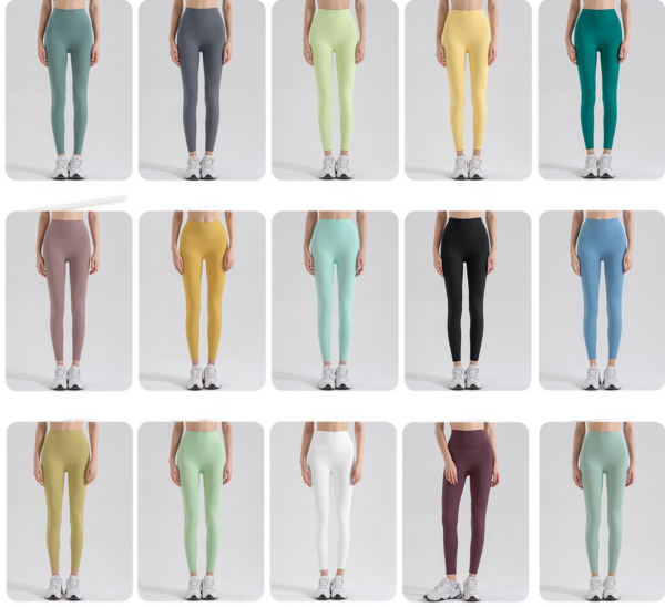 YYBD-0022,Spring summer grinding naked yoga pants without embarrassing line high waist buttock stretch fitness pants - Image 6