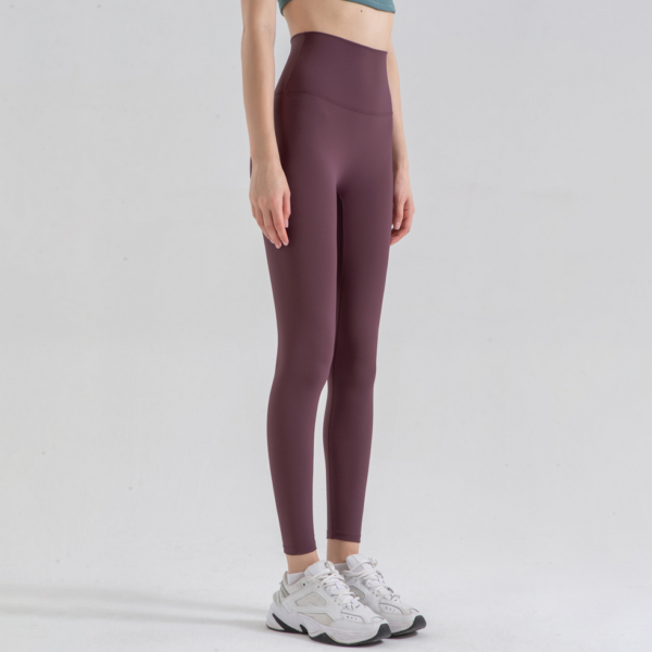 YYBD-0022,Spring summer grinding naked yoga pants without embarrassing line high waist buttock stretch fitness pants - Image 5