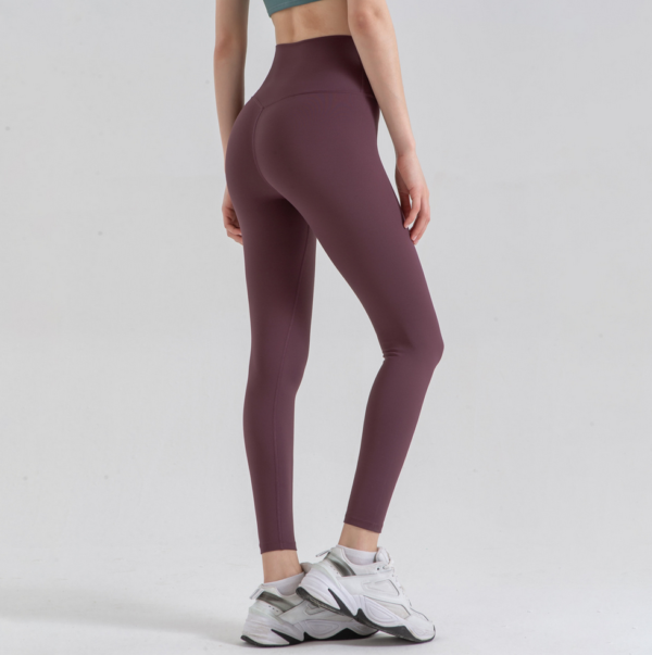 YYBD-0022,Spring summer grinding naked yoga pants without embarrassing line high waist buttock stretch fitness pants - Image 4