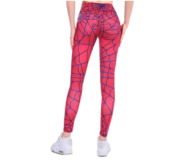 YSZD-0022,spider web digital printing leggings women fitness high waist large size tight butt yoga pants - Image 3