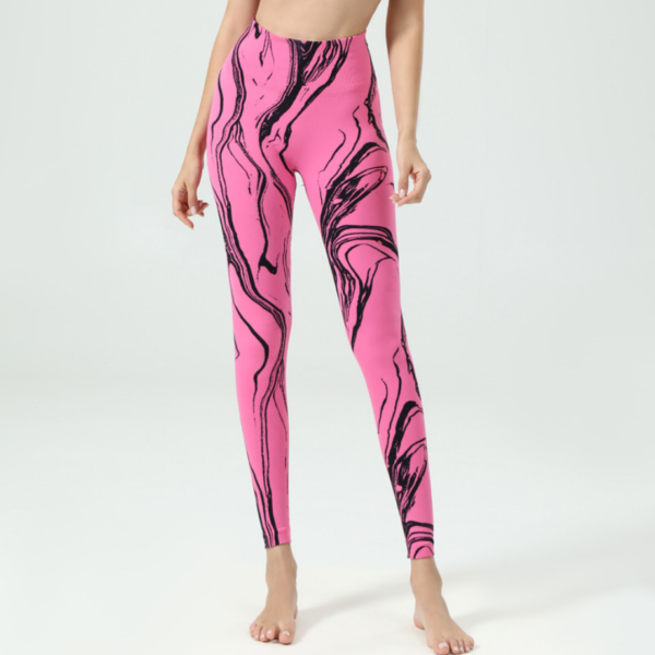 YJBD-0024,Amazon seamless tie dye yoga pants outdoor skintight fitness butt women sweatpants - Image 6