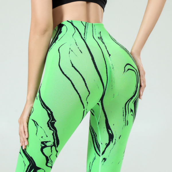 YJBD-0024,Amazon seamless tie dye yoga pants outdoor skintight fitness butt women sweatpants - Image 5