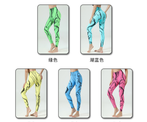 YJBD-0024,Amazon seamless tie dye yoga pants outdoor skintight fitness butt women sweatpants - Image 4