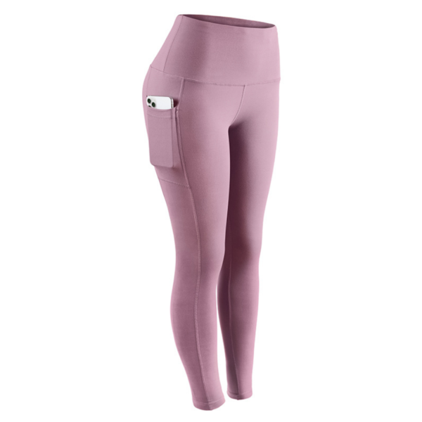 YSZD-0030,Factory direct sale amazon thin tight buttock fitness pocket yoga pants ground wool sweatpants - Image 3
