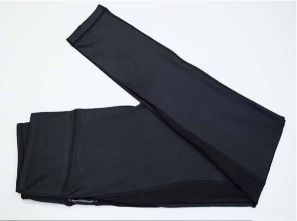 YSZD-0034,Spot goods manufacturers black imitation leather stitching yoga pants exercise fitness slim buttock women leggings - Image 2