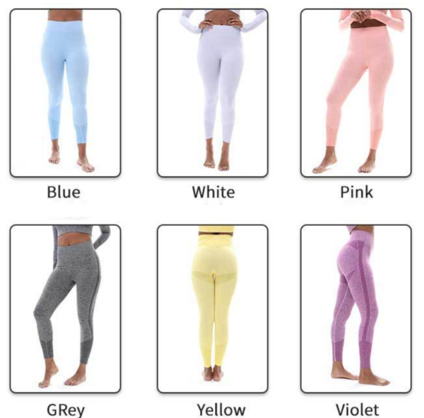 YJBD-0037,manufacturers American quick drying buttocks fitness stitching yoga high waist tight pants - Image 6