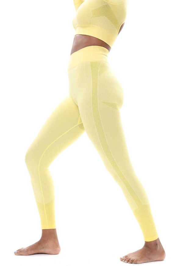 YJBD-0037,manufacturers American quick drying buttocks fitness stitching yoga high waist tight pants - Image 3